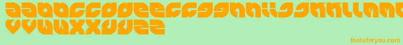 Perfect Font – Orange Fonts on Green Background