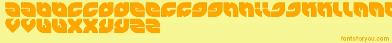 Perfect Font – Orange Fonts on Yellow Background