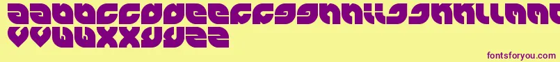 Perfect Font – Purple Fonts on Yellow Background