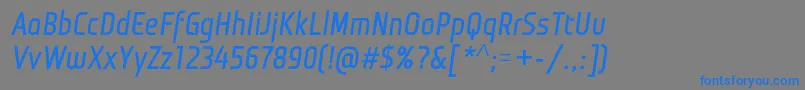 MonitoricaBdit Font – Blue Fonts on Gray Background