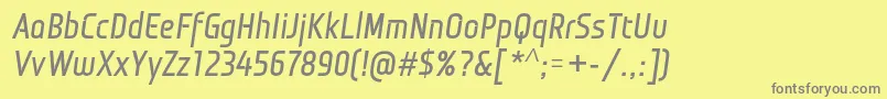 MonitoricaBdit Font – Gray Fonts on Yellow Background
