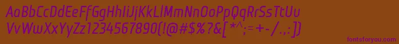 Шрифт MonitoricaBdit – фиолетовые шрифты на коричневом фоне