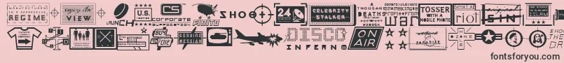 Apocalypso Font – Black Fonts on Pink Background