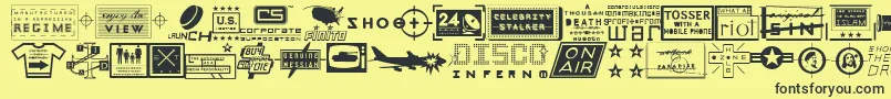 Apocalypso Font – Black Fonts on Yellow Background