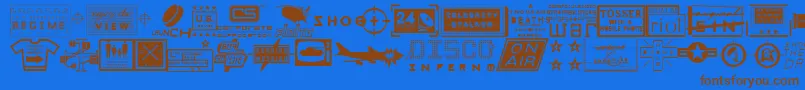 Apocalypso Font – Brown Fonts on Blue Background