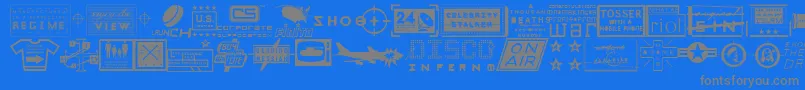 Apocalypso Font – Gray Fonts on Blue Background