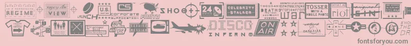 Apocalypso Font – Gray Fonts on Pink Background