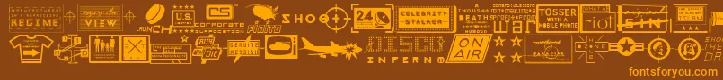 Apocalypso Font – Orange Fonts on Brown Background