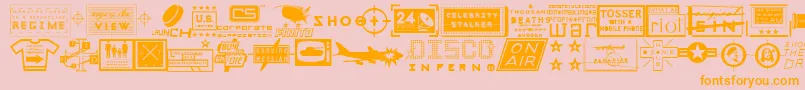 Apocalypso Font – Orange Fonts on Pink Background