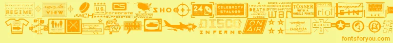 Apocalypso Font – Orange Fonts on Yellow Background