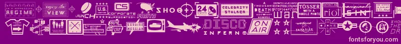 Apocalypso Font – Pink Fonts on Purple Background