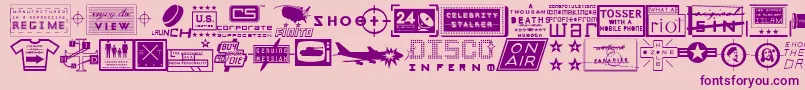 Apocalypso Font – Purple Fonts on Pink Background