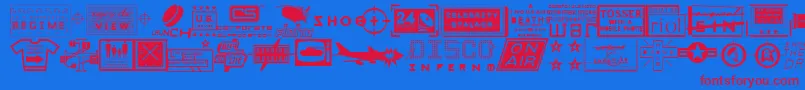 Apocalypso Font – Red Fonts on Blue Background