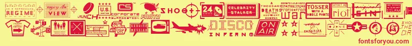 Apocalypso Font – Red Fonts on Yellow Background