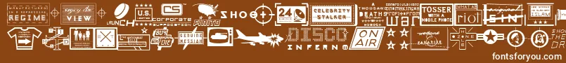 Apocalypso Font – White Fonts on Brown Background