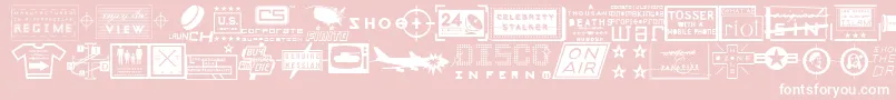 フォントApocalypso – ピンクの背景に白い文字