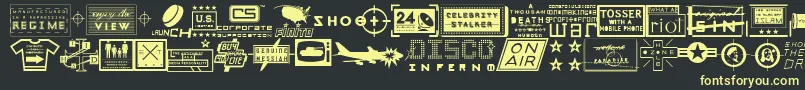 Apocalypso Font – Yellow Fonts on Black Background