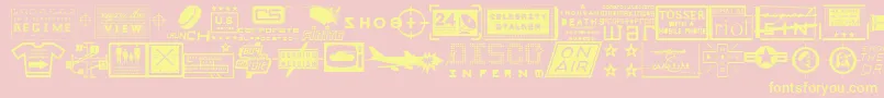 Apocalypso Font – Yellow Fonts on Pink Background