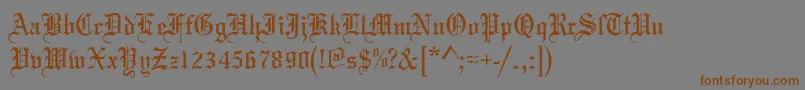 Mariageantd-Schriftart – Braune Schriften auf grauem Hintergrund