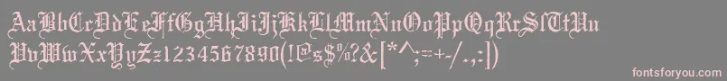 Шрифт Mariageantd – розовые шрифты на сером фоне