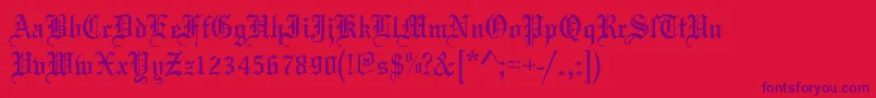 Mariageantd Font – Purple Fonts on Red Background