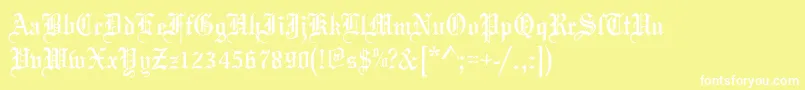 フォントMariageantd – 黄色い背景に白い文字