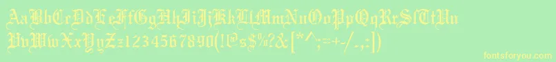 Mariageantd Font – Yellow Fonts on Green Background