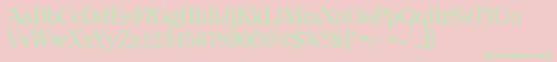 ValenciaRegular Font – Green Fonts on Pink Background