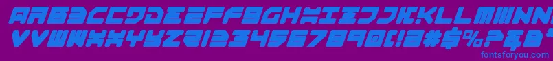 Шрифт Omega3i – синие шрифты на фиолетовом фоне