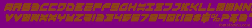 Omega3i Font – Brown Fonts on Purple Background