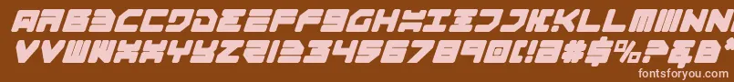 Omega3i Font – Pink Fonts on Brown Background