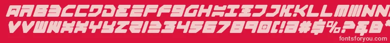 Шрифт Omega3i – розовые шрифты на красном фоне