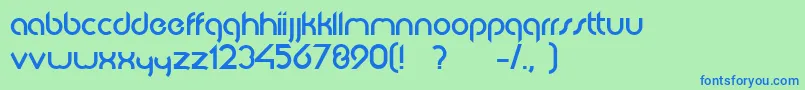 JkabodeDemo Font – Blue Fonts on Green Background