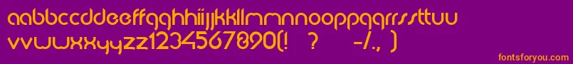 JkabodeDemo Font – Orange Fonts on Purple Background