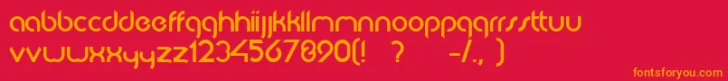 JkabodeDemo Font – Orange Fonts on Red Background