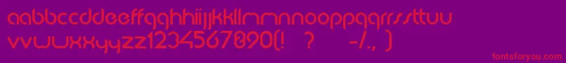 JkabodeDemo Font – Red Fonts on Purple Background