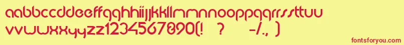 JkabodeDemo Font – Red Fonts on Yellow Background