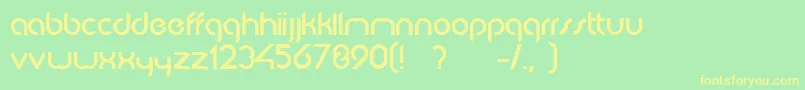 JkabodeDemo Font – Yellow Fonts on Green Background