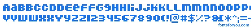 Шрифт DoubleohoneBold – синие шрифты