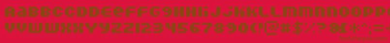 フォントDoubleohoneBold – 赤い背景に茶色の文字