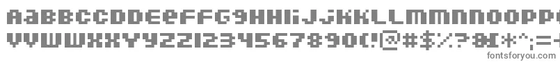 フォントDoubleohoneBold – 白い背景に灰色の文字