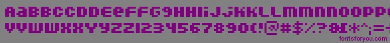 DoubleohoneBold Font – Purple Fonts on Gray Background