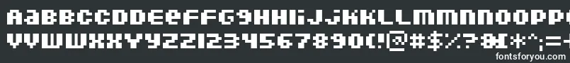 フォントDoubleohoneBold – 白い文字