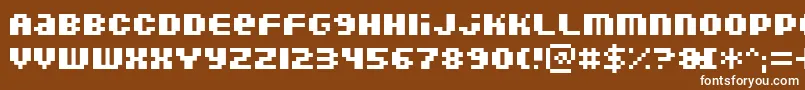 フォントDoubleohoneBold – 茶色の背景に白い文字