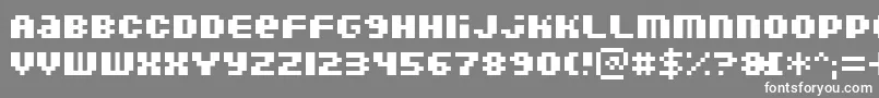 DoubleohoneBold Font – White Fonts on Gray Background