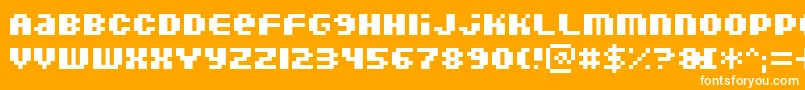DoubleohoneBold Font – White Fonts on Orange Background