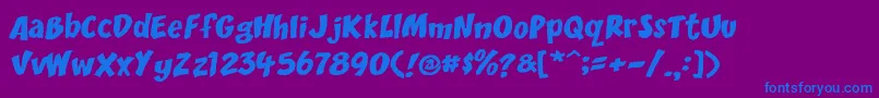 DccScisor Font – Blue Fonts on Purple Background