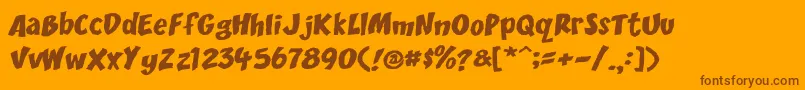 DccScisor Font – Brown Fonts on Orange Background