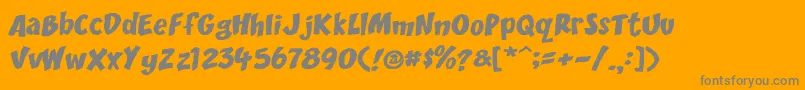 DccScisor Font – Gray Fonts on Orange Background