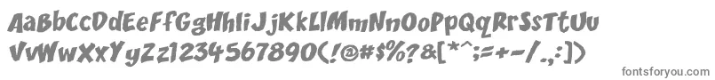 DccScisor-fontti – harmaat kirjasimet valkoisella taustalla